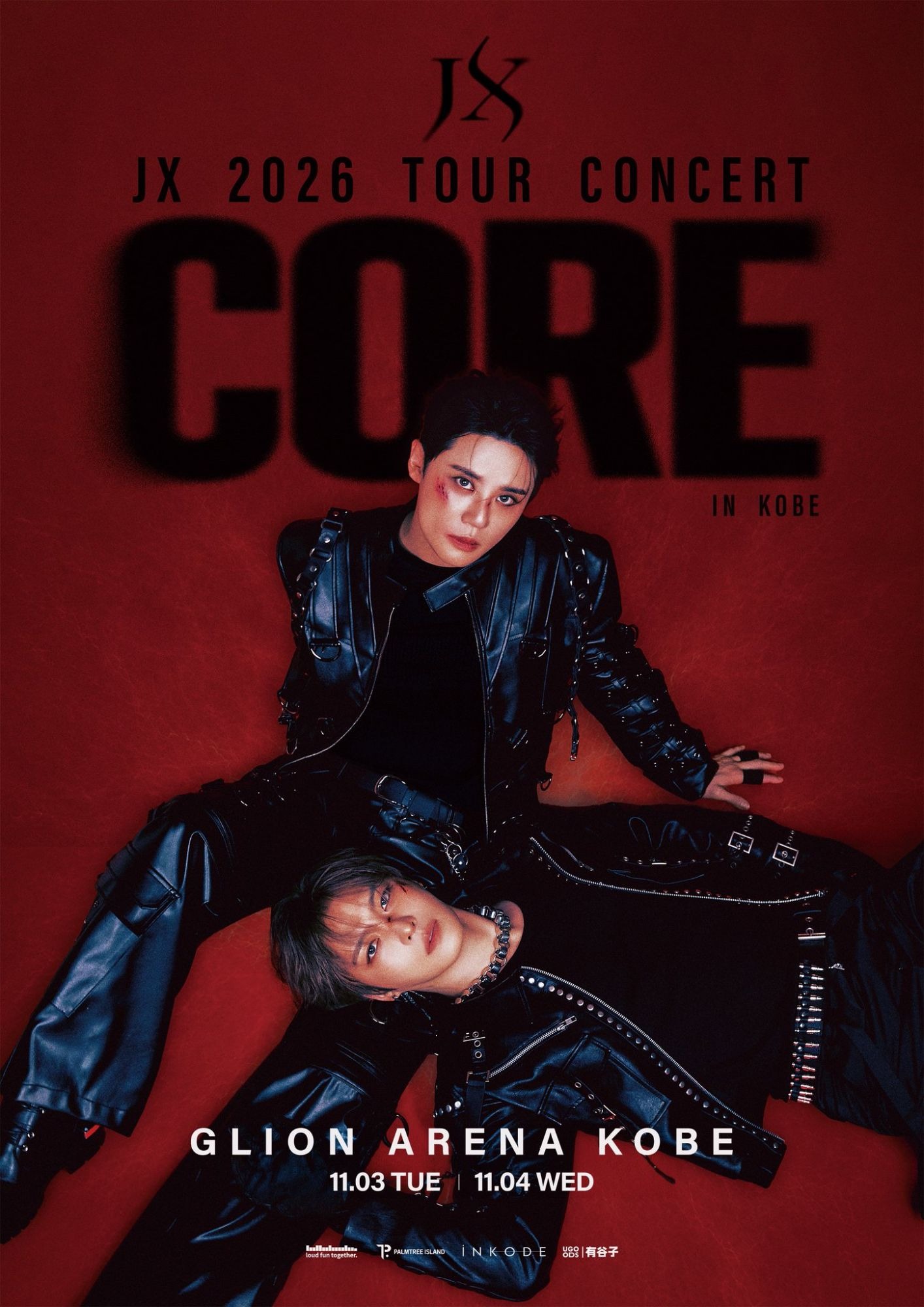 JX 2026 TOUR CONCERT CORE IN KOBE ジェジュン ジュンス ポスター